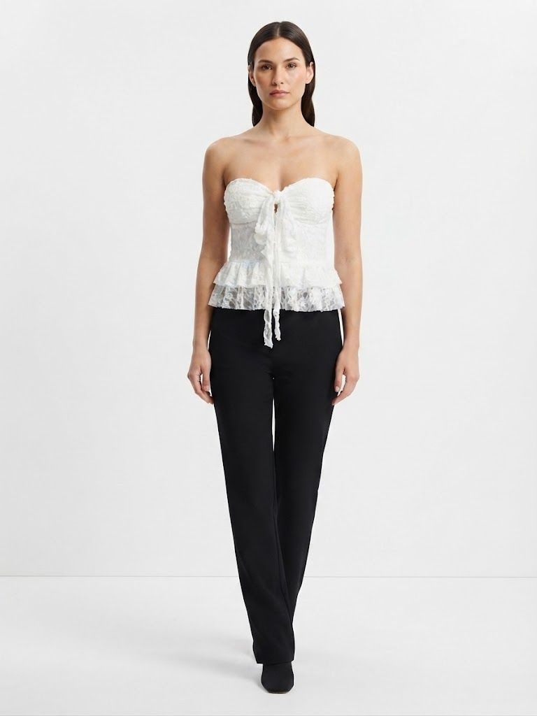 Romantic Lace Peplum Top